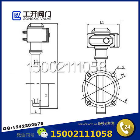 D971X电动对夹蝶阀结构图