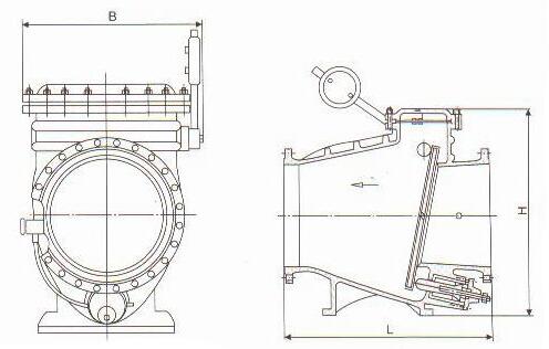 HH44X微阻缓闭止回阀结构尺寸